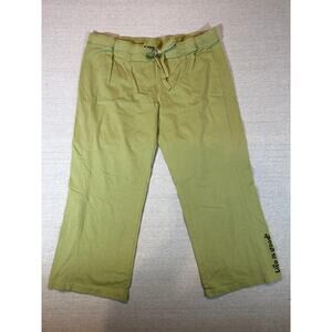 Life is Good Capri Wide Leg Lounge Pants Green XL